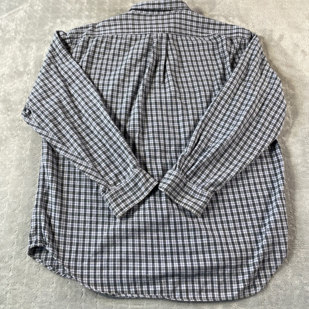 J Crew Shirt Mens Large Plaid Casual Preppy Office Oarsmen‎ Cotton Long Sleeve - Picture 8 of 10